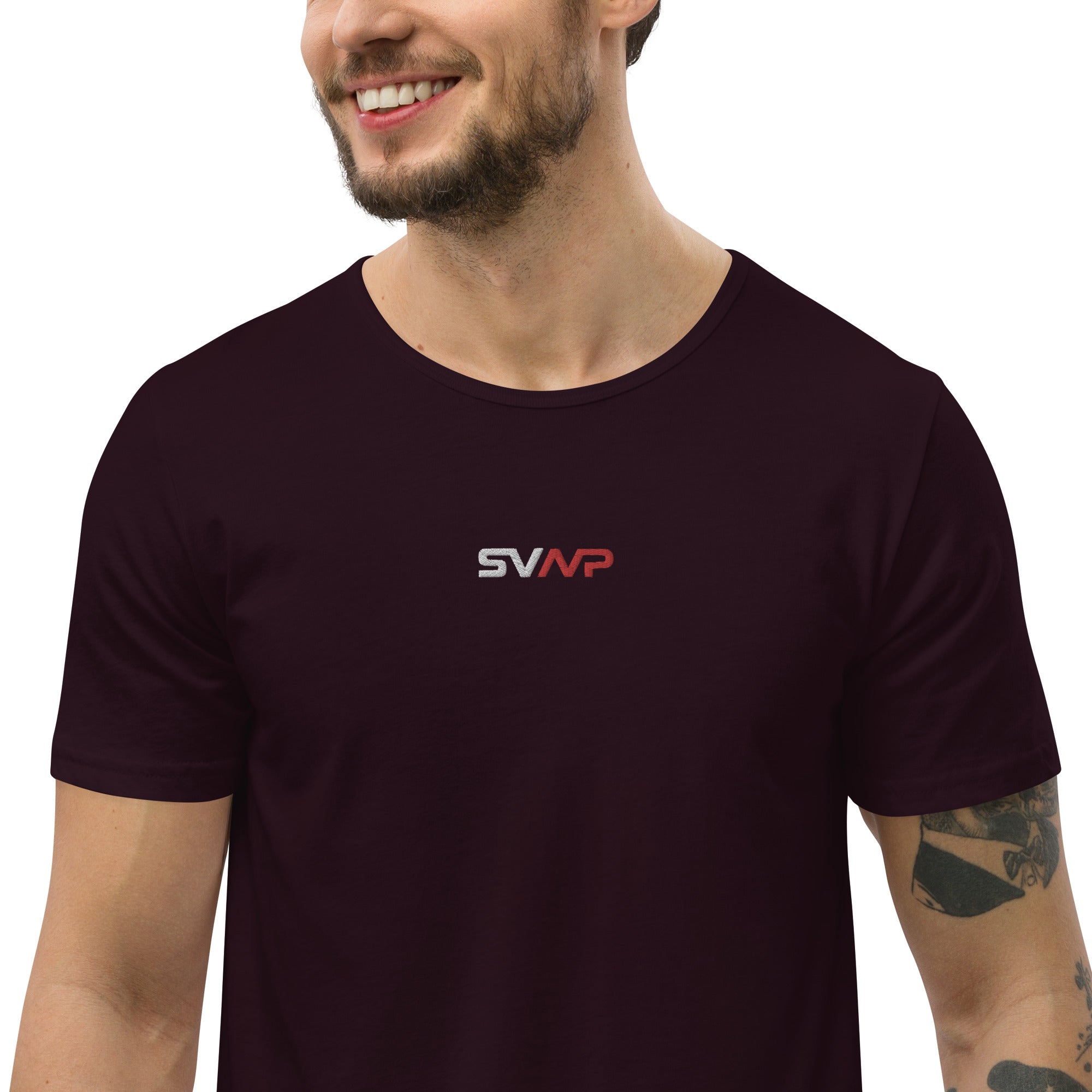SVNP Men's Curved Hem T-Shirt