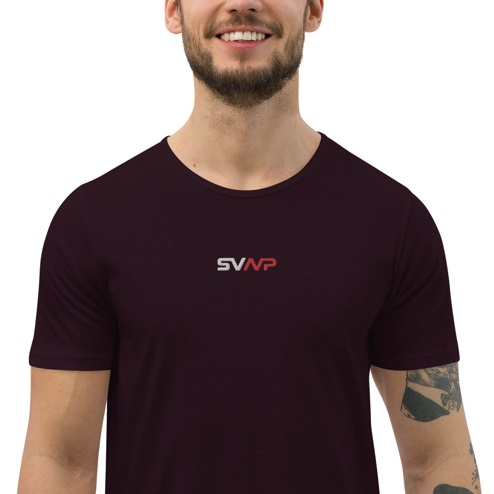 SVNP Men's Curved Hem T-Shirt