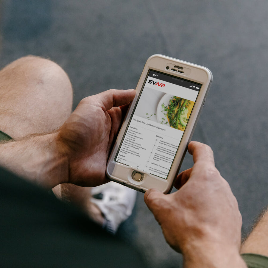 Personalized meal plan on a phone